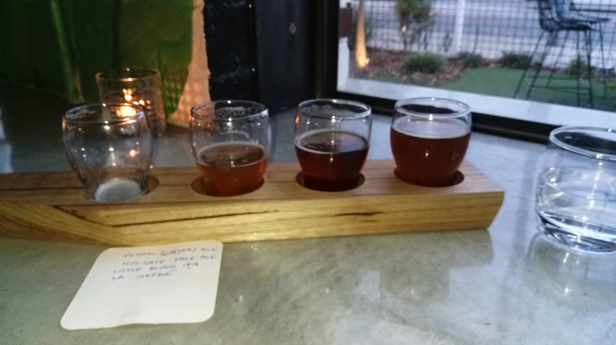 Sample Beer Tray, Stray Neighbour Restaurant & Bar Preston