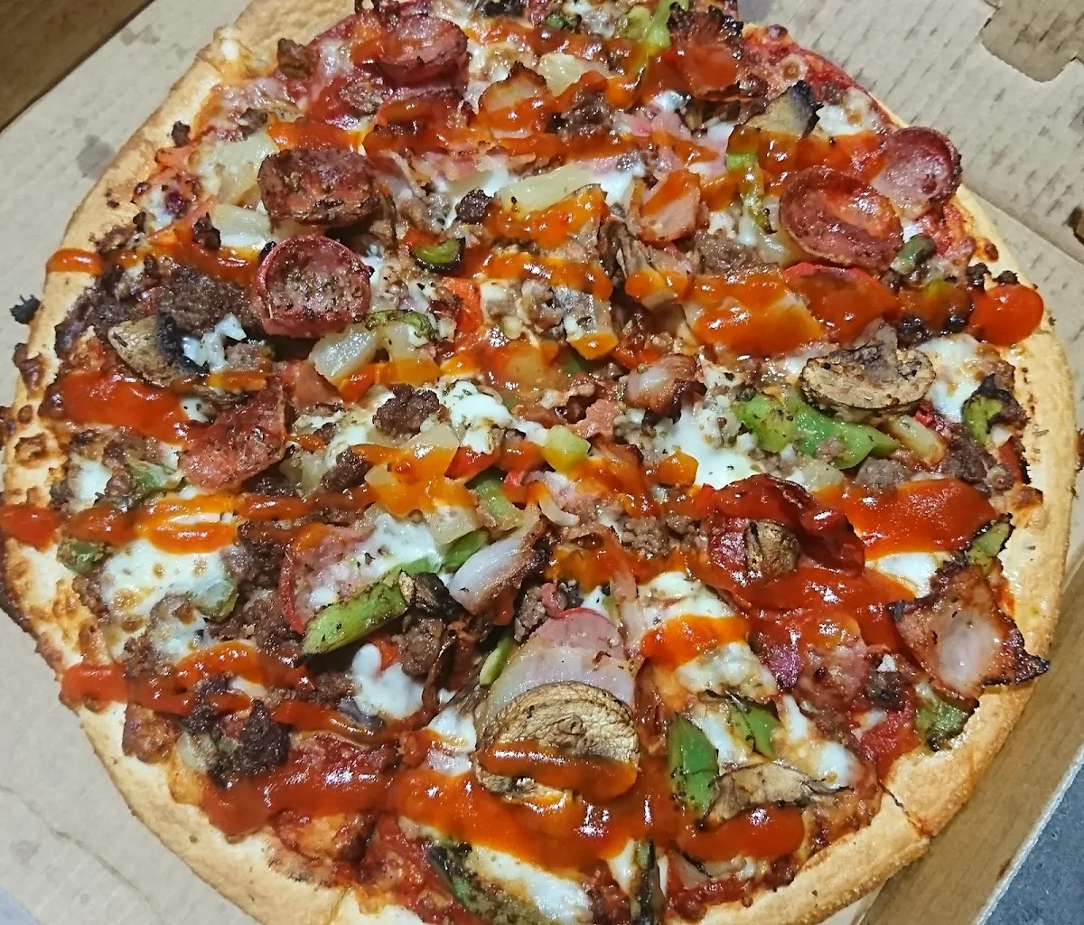 Large Loaded Supreme, Domino's Pizza Gawler