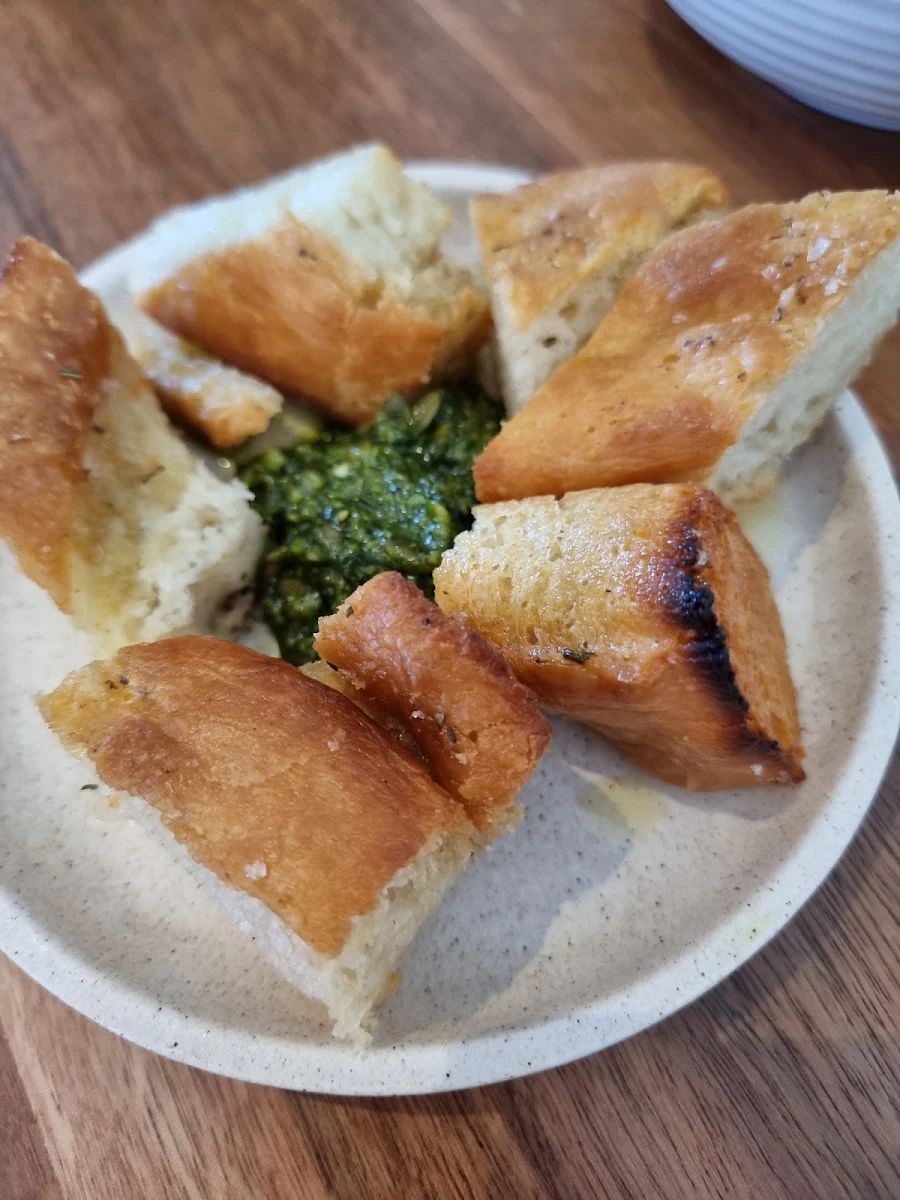 Rosemary Focaccia Toasted Pepita Basil Pesto