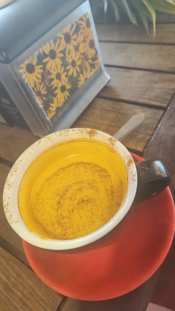 Tumeric Latte, Yellow Flower Indian Diner
