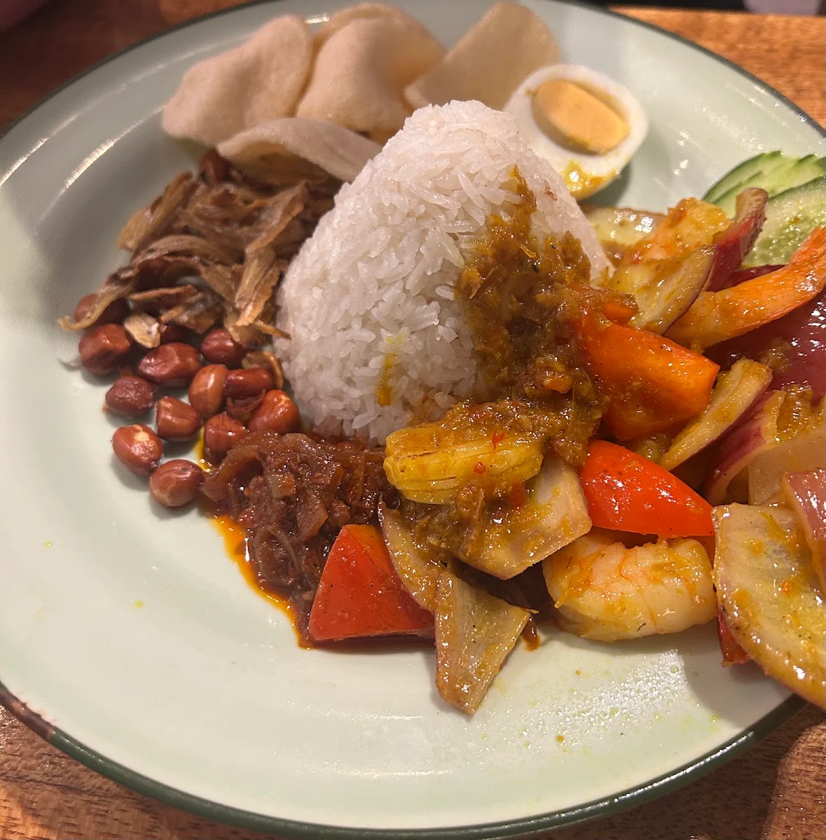 Nasi Lemak Chicken Curry