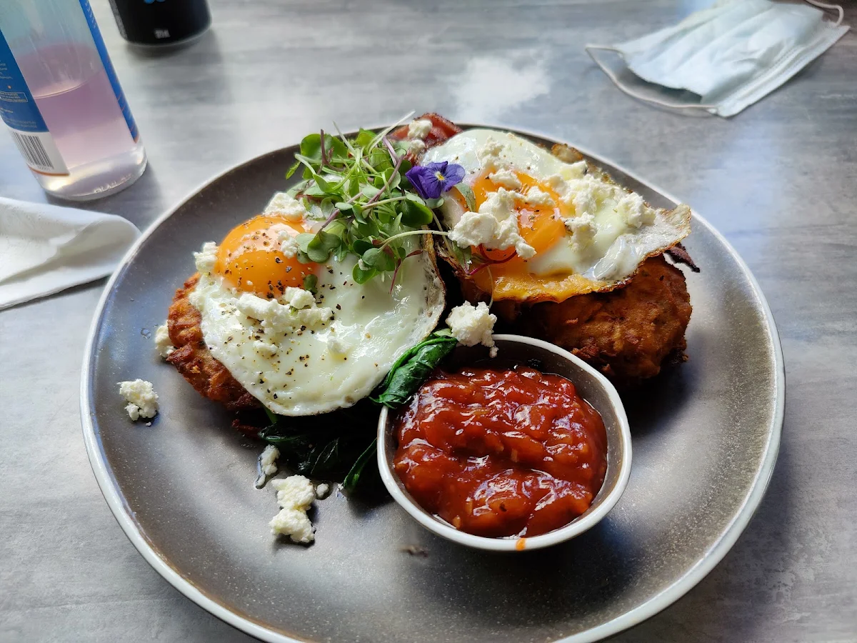 Hashbrown Stack, Three Sugars Cafe