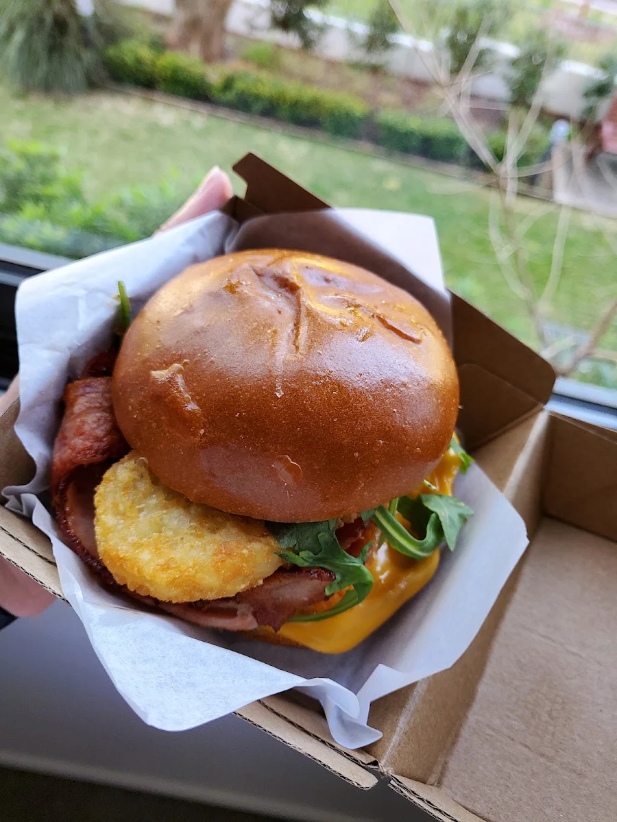 Bacon and Egg Roll with Hash Brown