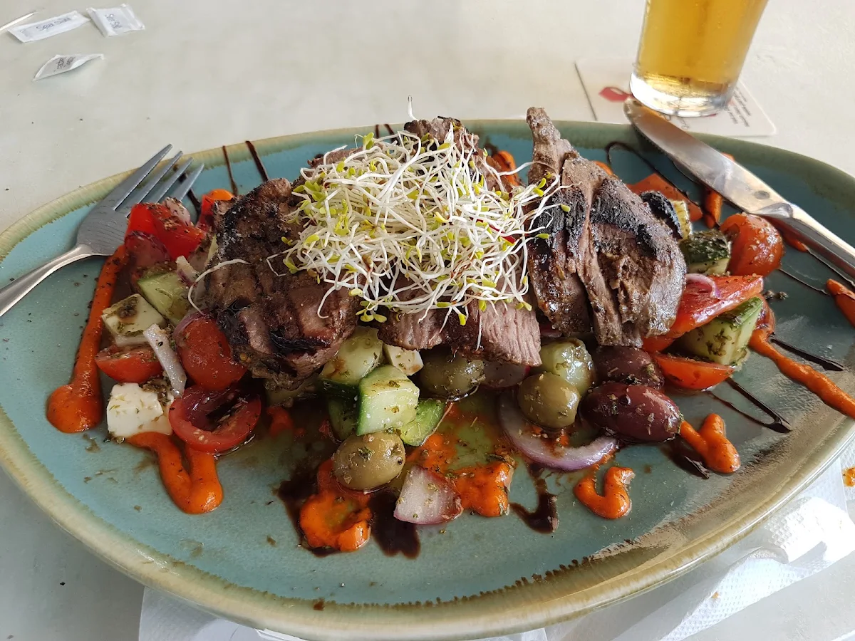 Greek Salad with Lamb