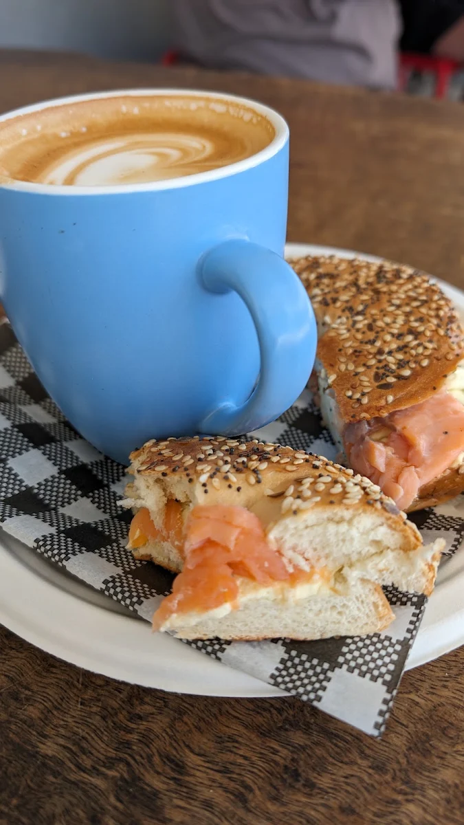 Salmon and Cream Cheese Bagel