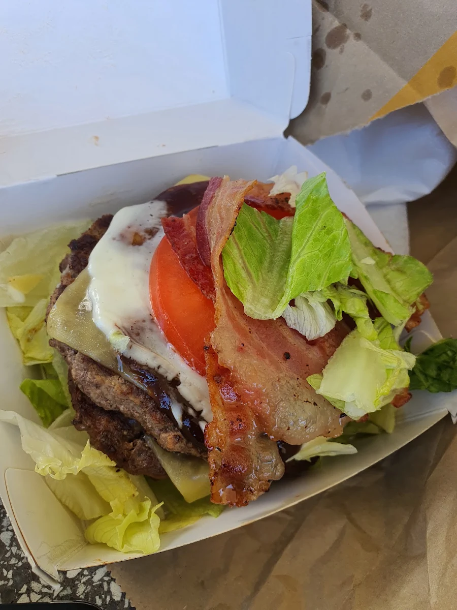 Bacon and Angus Beef Burger Without Buns