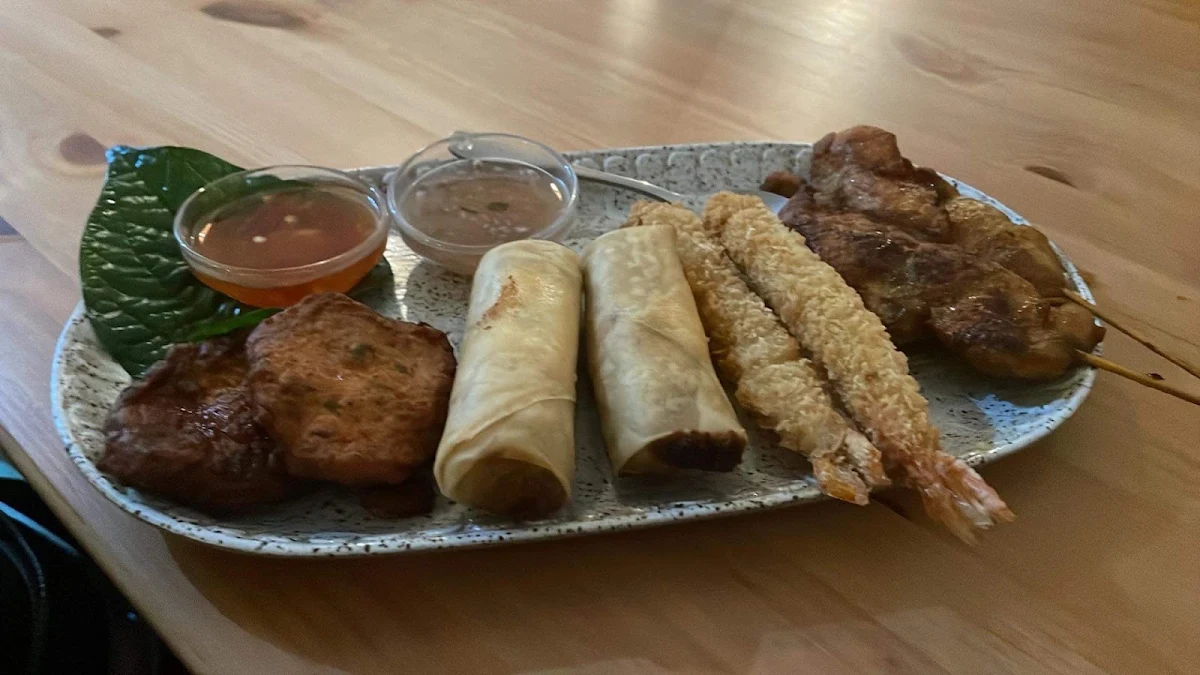 Sample Plate, Wild Rice Laos & Thai Cuisine