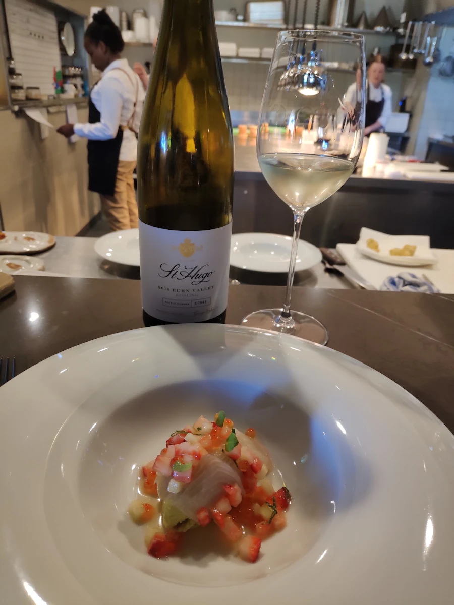 White Fish Carpaccio Avocado and Fragrant Salsa