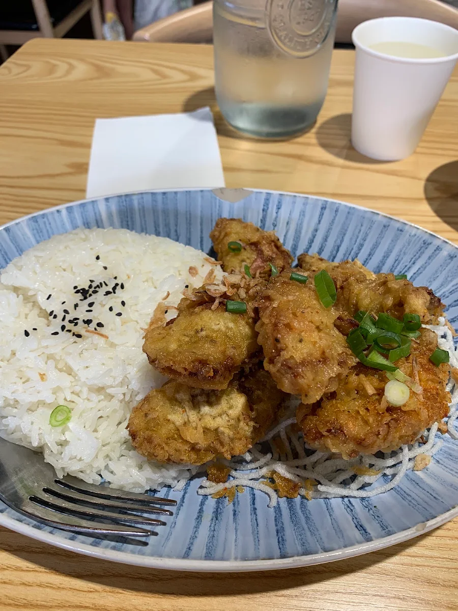 Salt and Pepper Chicken Ribs on Rice