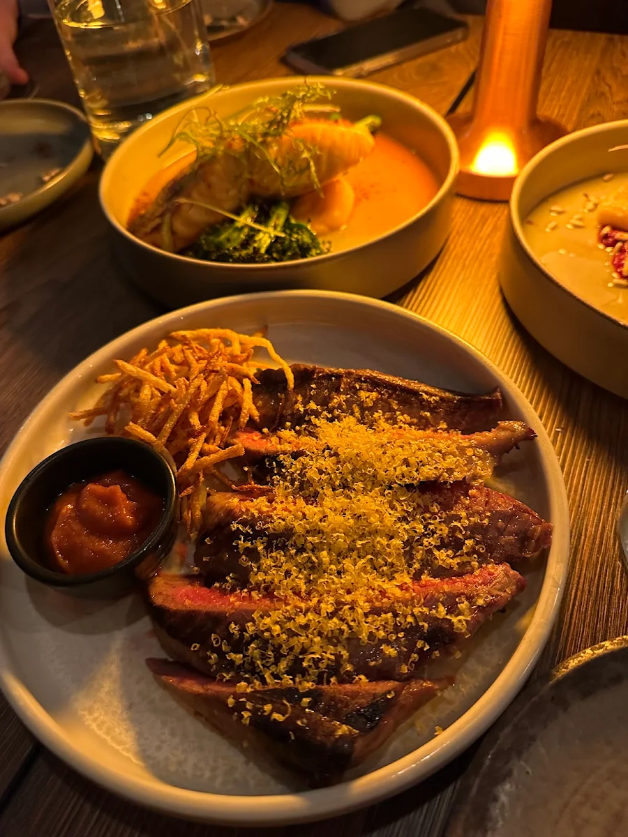 Steak and Salmon