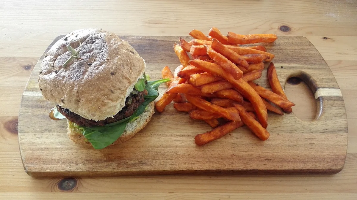 Vegan Burger and Fries