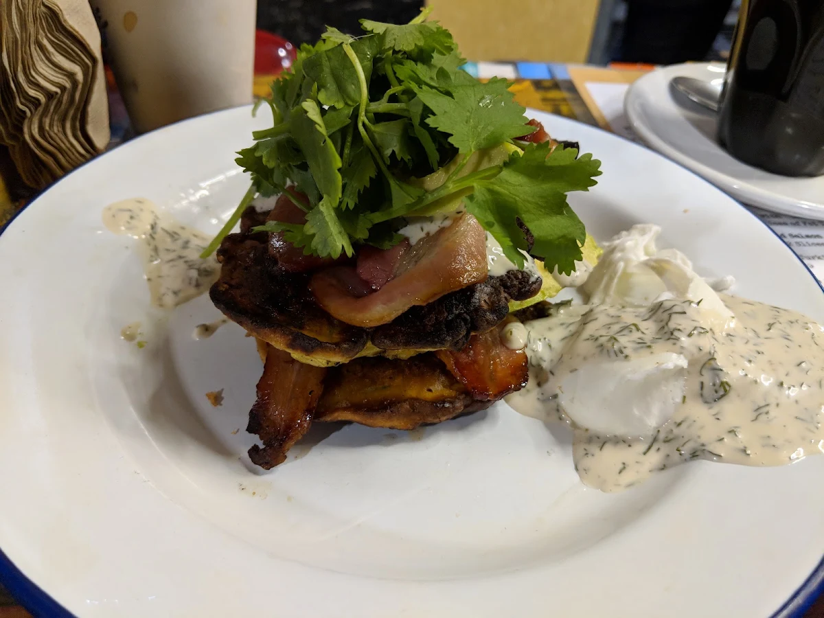 Corn Fritters with Bacon and Dill Mayo