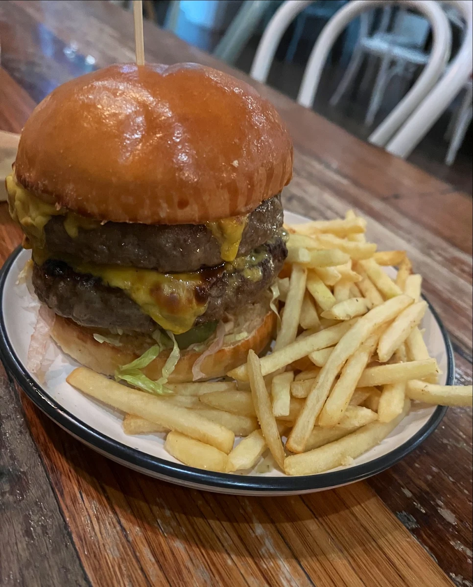 Double Cheeseburger and Fries