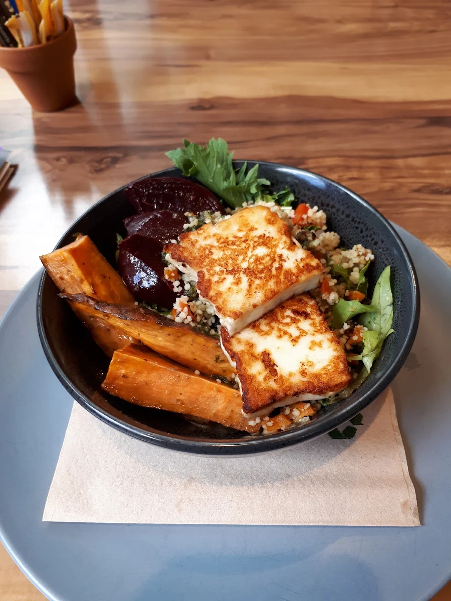 Sweet Potato Haloumi Salad