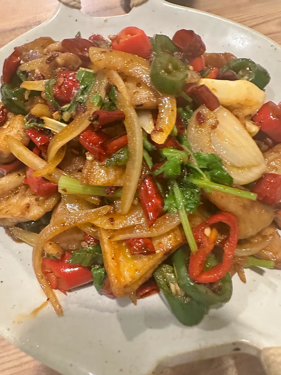 Stir Fry Pork Intestine and Vegetable