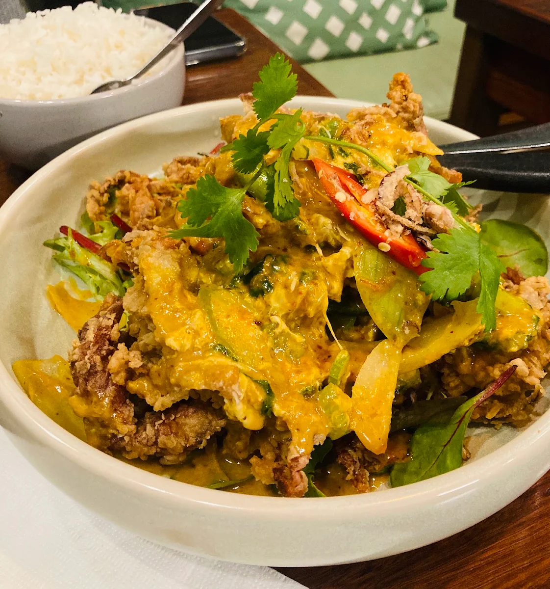 Yellow Curry with Soft Shell Crab