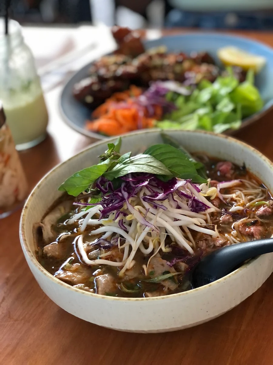 Hot and Spicy Beef Soup Bun Bo Sate