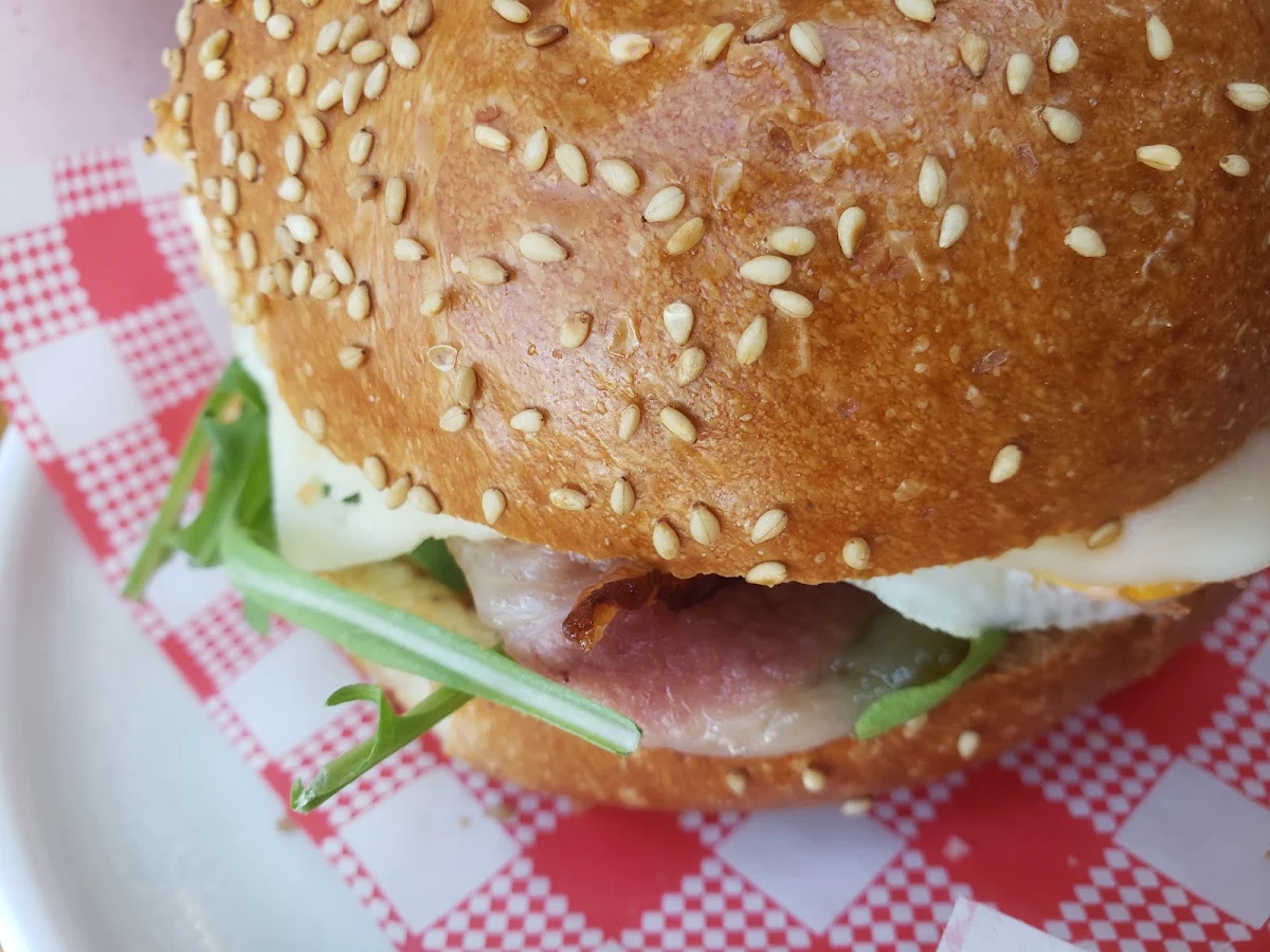 Breakfast Burger, Sweetshop Specialty Coffee