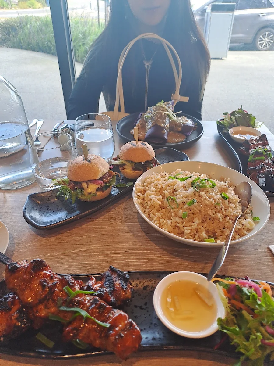 Ube Lumpia Garlic Rice BBQ Pork Pandesal with Pulled Pork Sliders