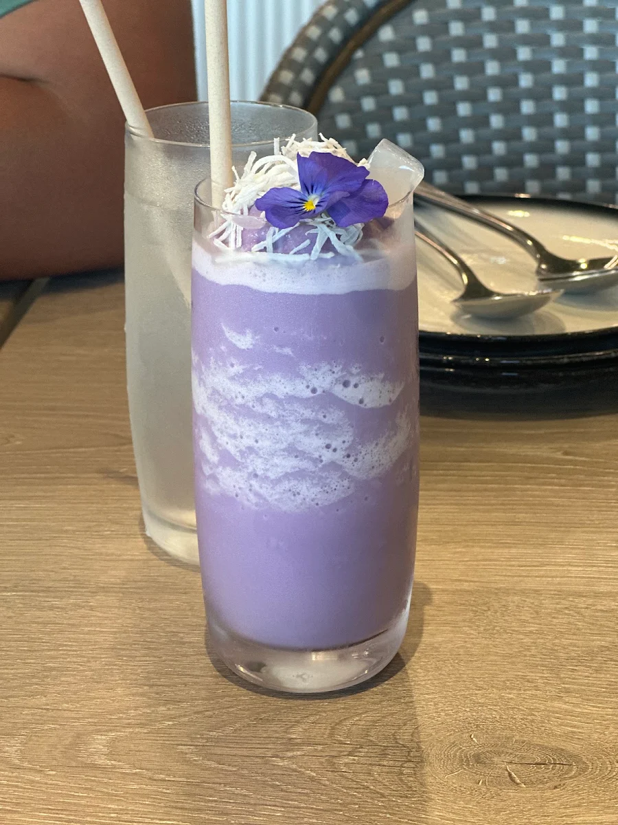 Ube with Coconut Jelly Nata De Coco Shake