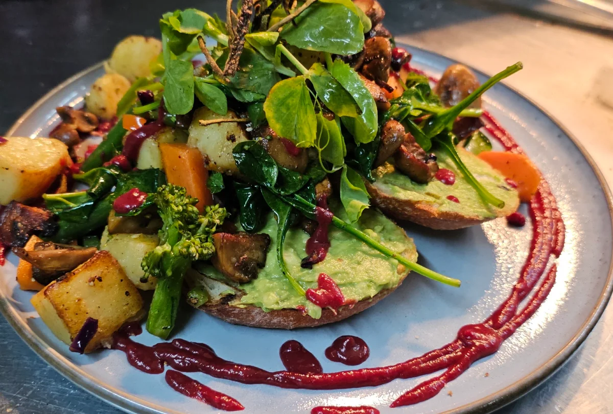 Loaded Vegan Stack, Three Double8 Zero Pizza Bar & Grill