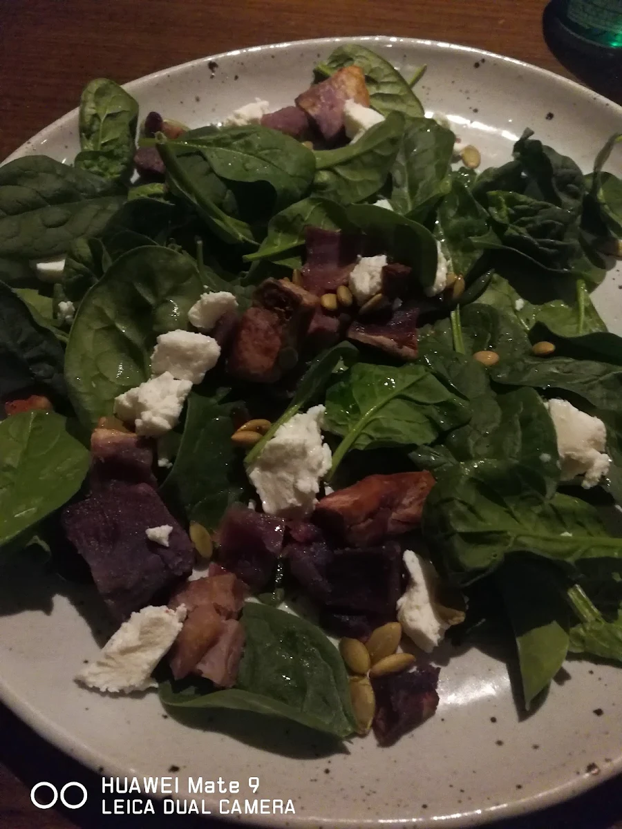 Purple Yam Baby Spinach Goat Cheese Pepita