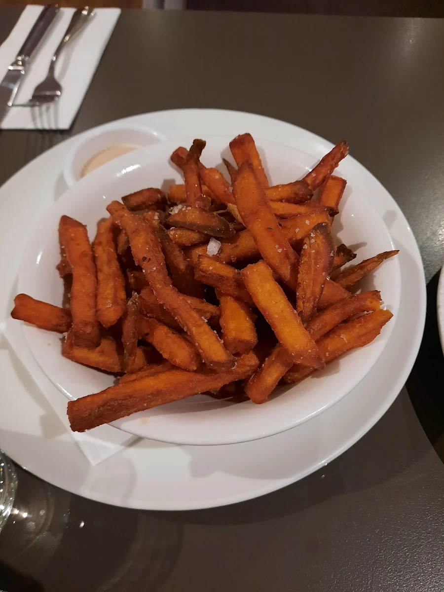 Sweet Potato Fries with Truffle Mayo Vegetarian or Can Be Made Vegetarian