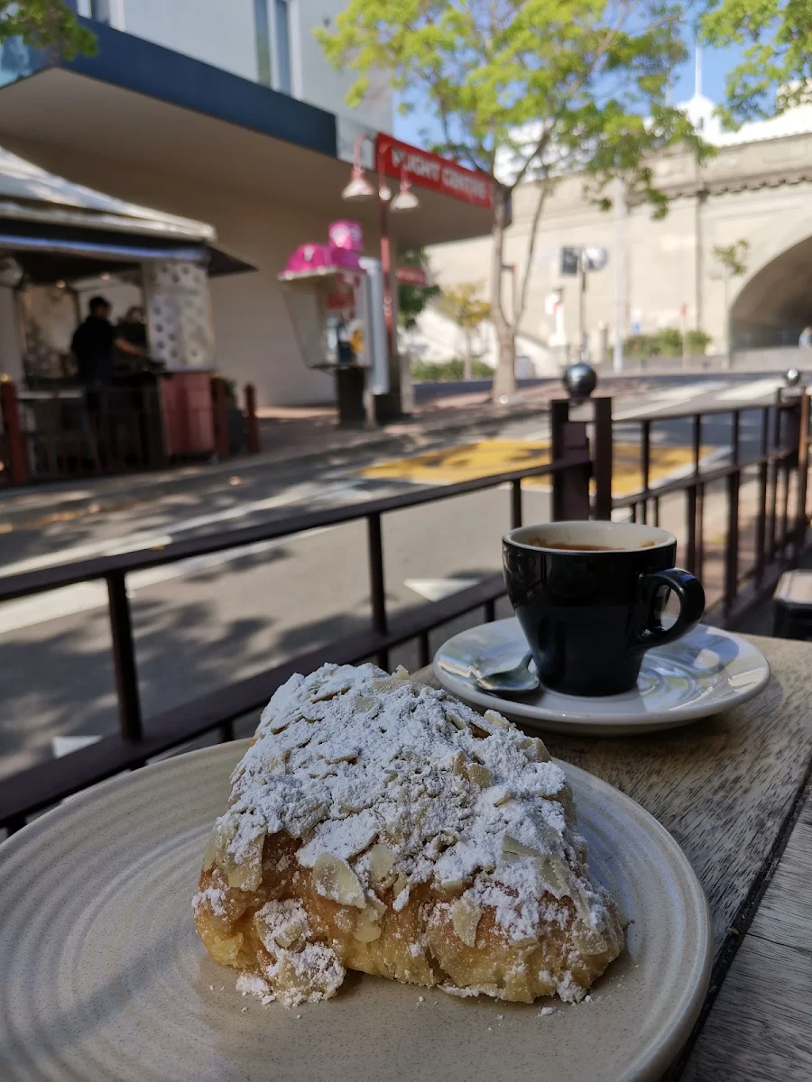 Almond Croissant and Coffee