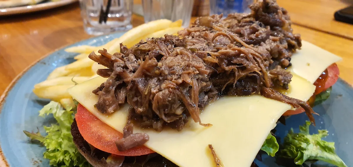 Pulled Beef Open Sandwich