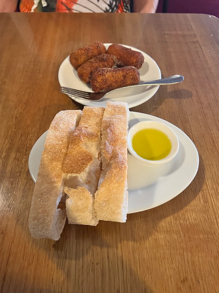 House Made Bread and Cheese and Potato Croquettes
