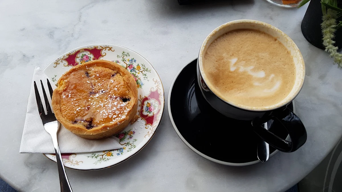Berry Frangipan and Latte, Flavours Patisserie Cafe