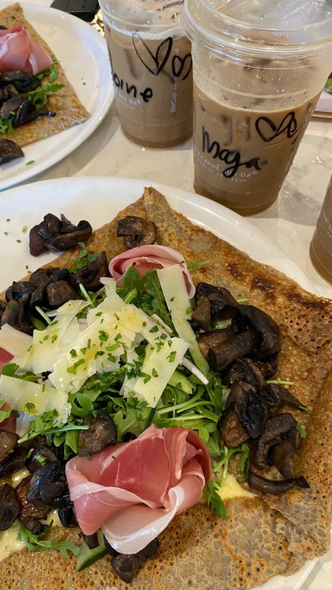 Prosciutto Mushroom Truffle Crepe