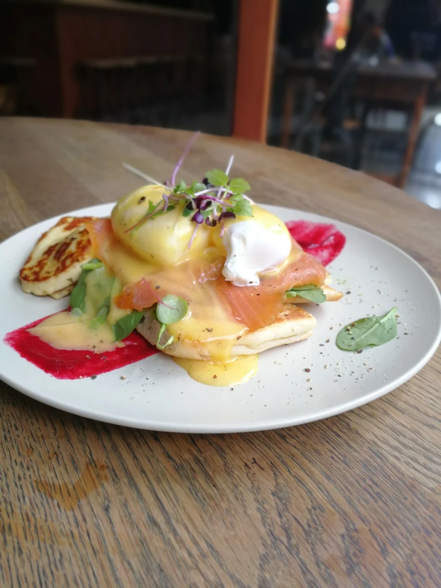 Eggs Benedict, Collingwood Black Espresso & Bar
