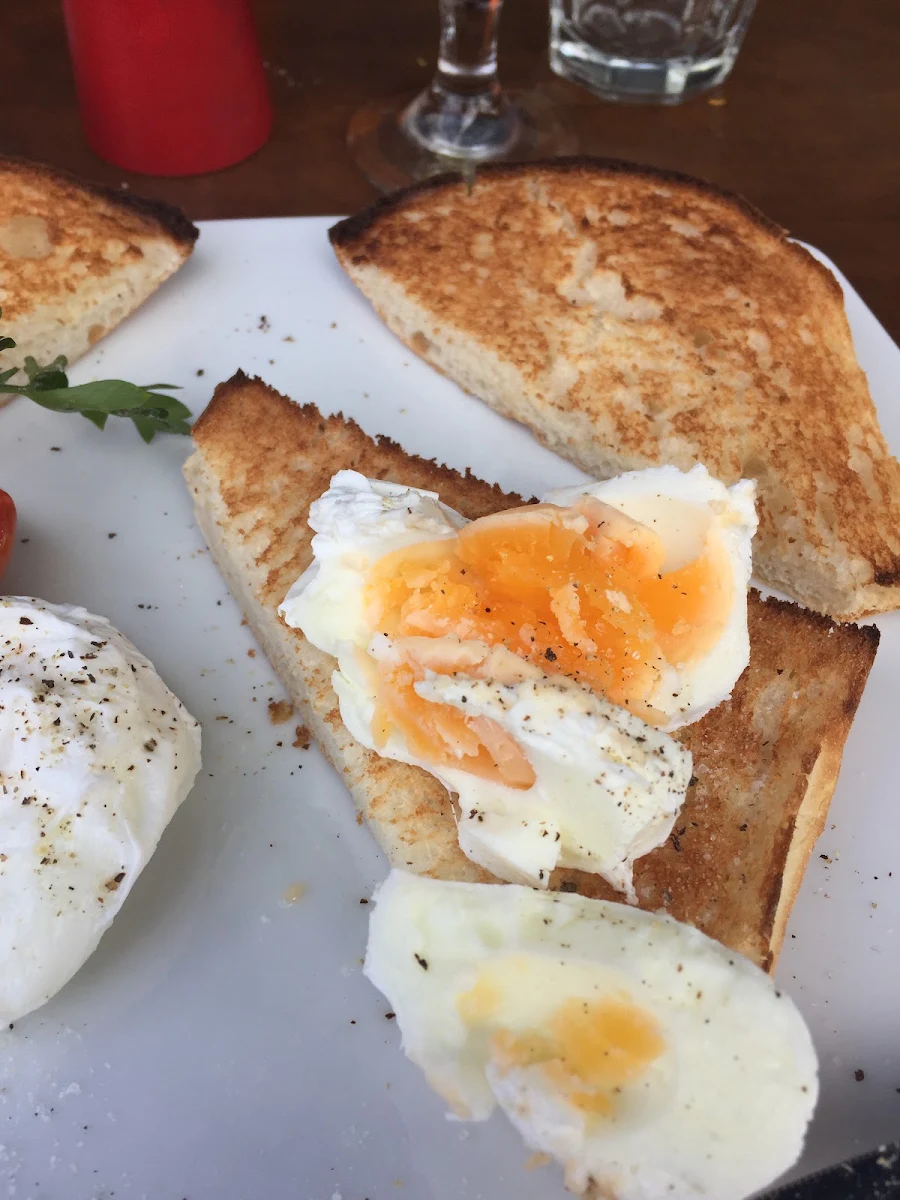 Poached Egg, Fish on Fire