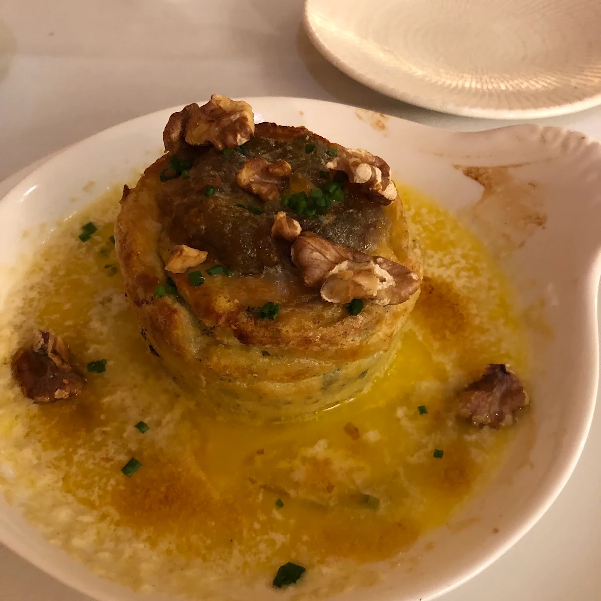 Walnut and Cheese Soufflé