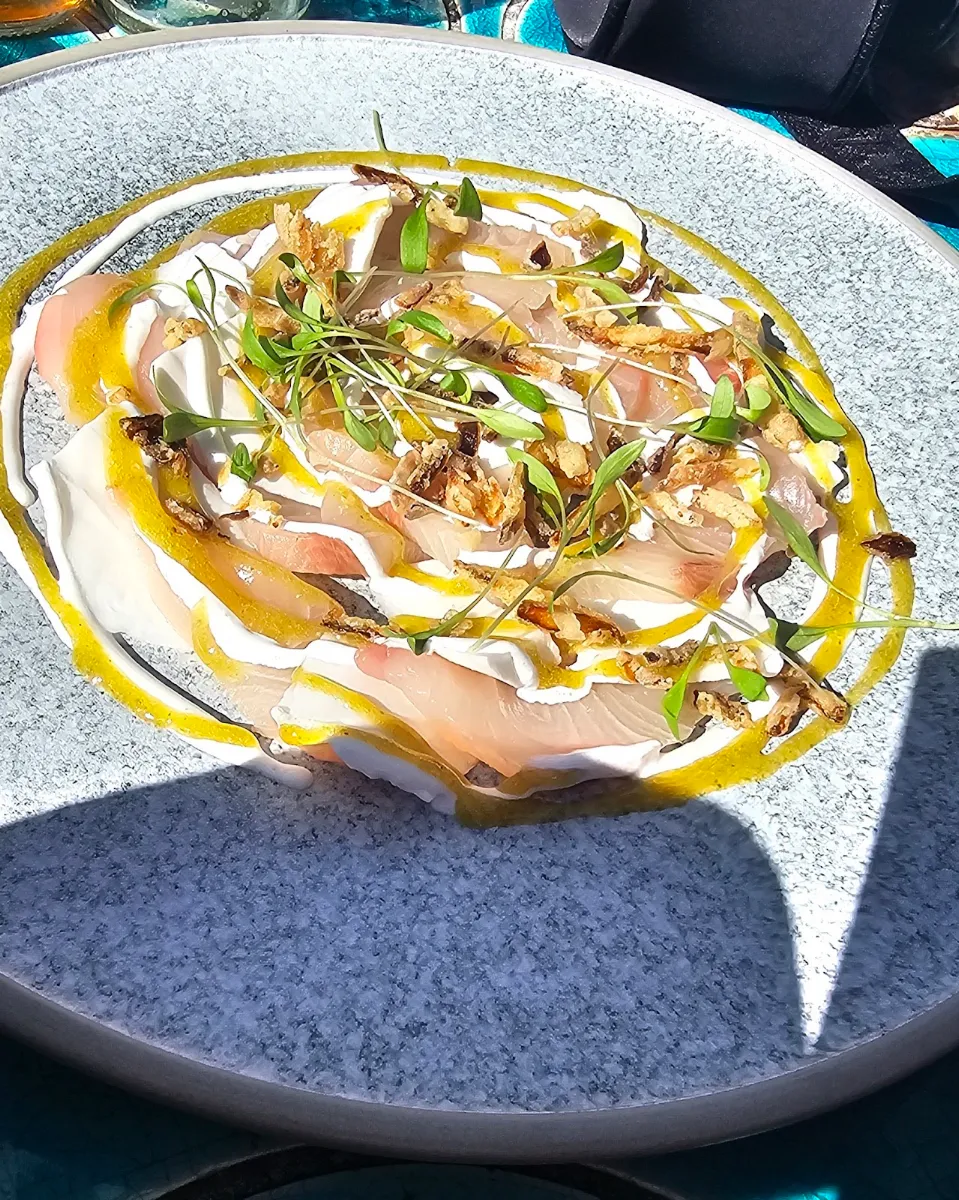 Kingfish Sashimi, Oyster Shed Beach Club