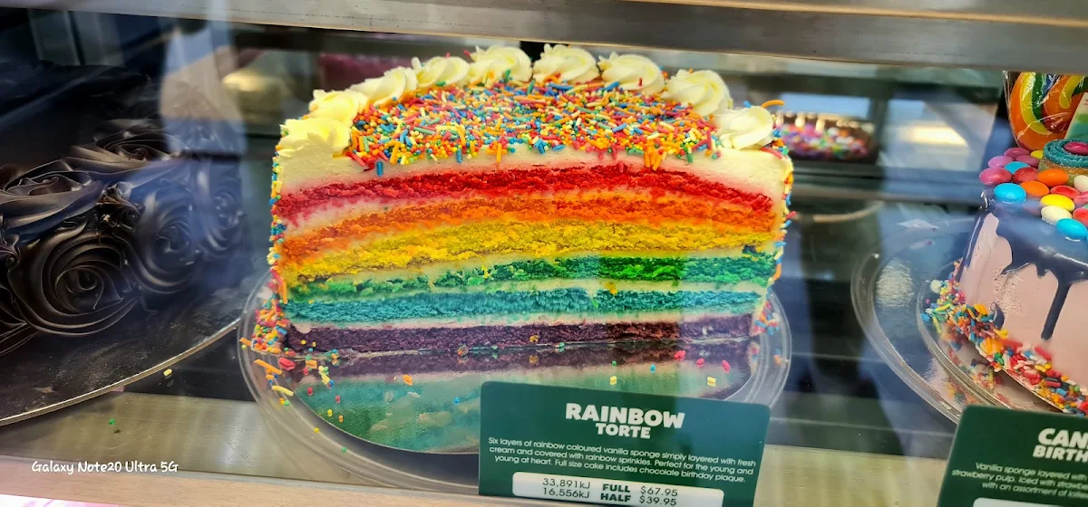 Rainbow Cake, The Cheesecake Shop Shepparton