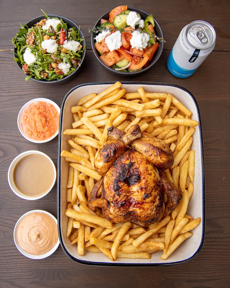 Roast Chicken Chips Salad