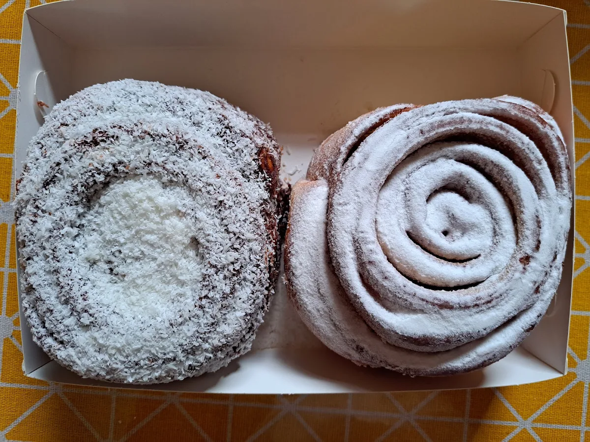 Chocolate Raspberry and Coconut Roll and Cinnamon Roll