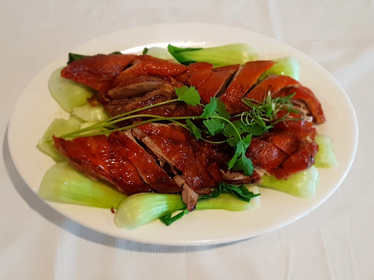 Roast Duck on Bok Choy