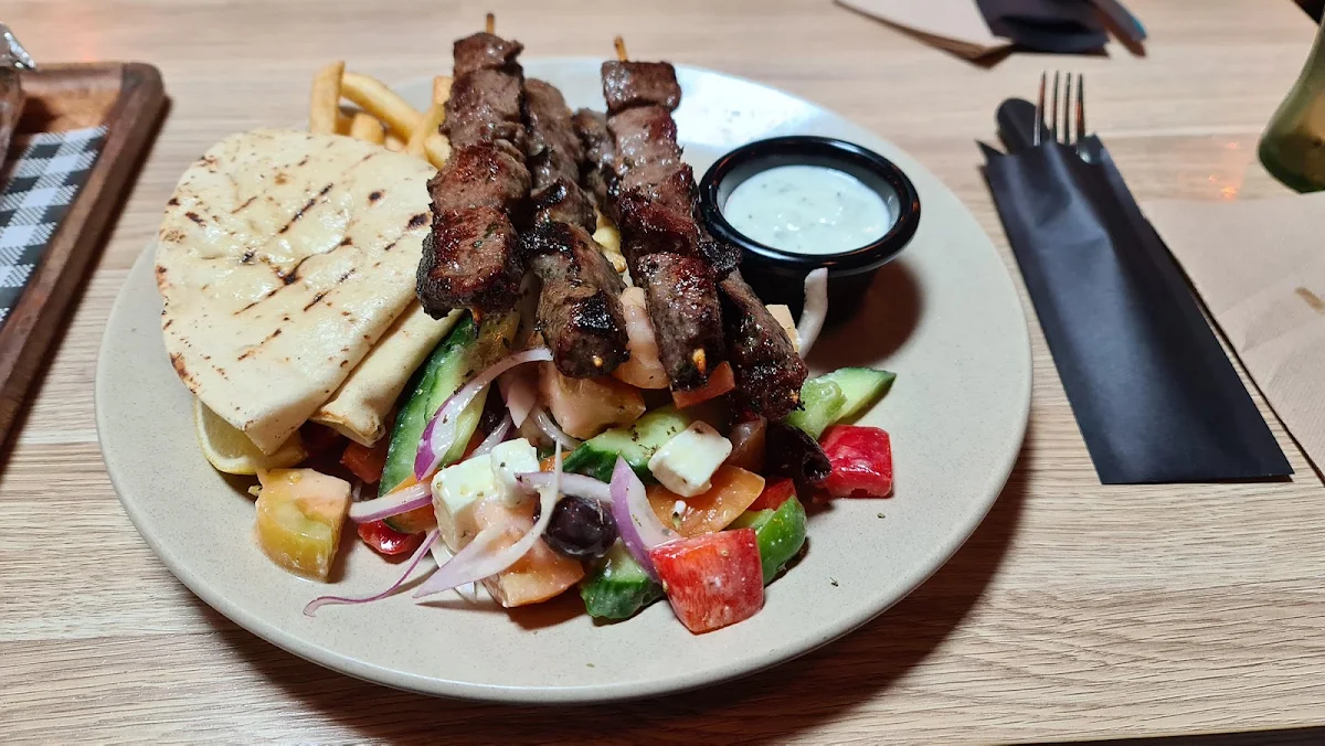 Lamb Souvlaki Platter