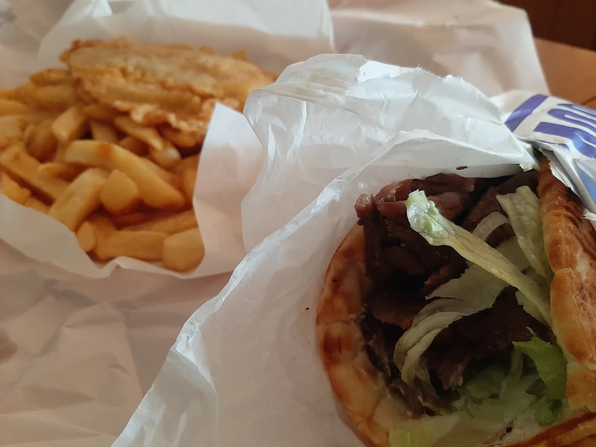 Butter Fish and Chip & Lamb Souvlaki