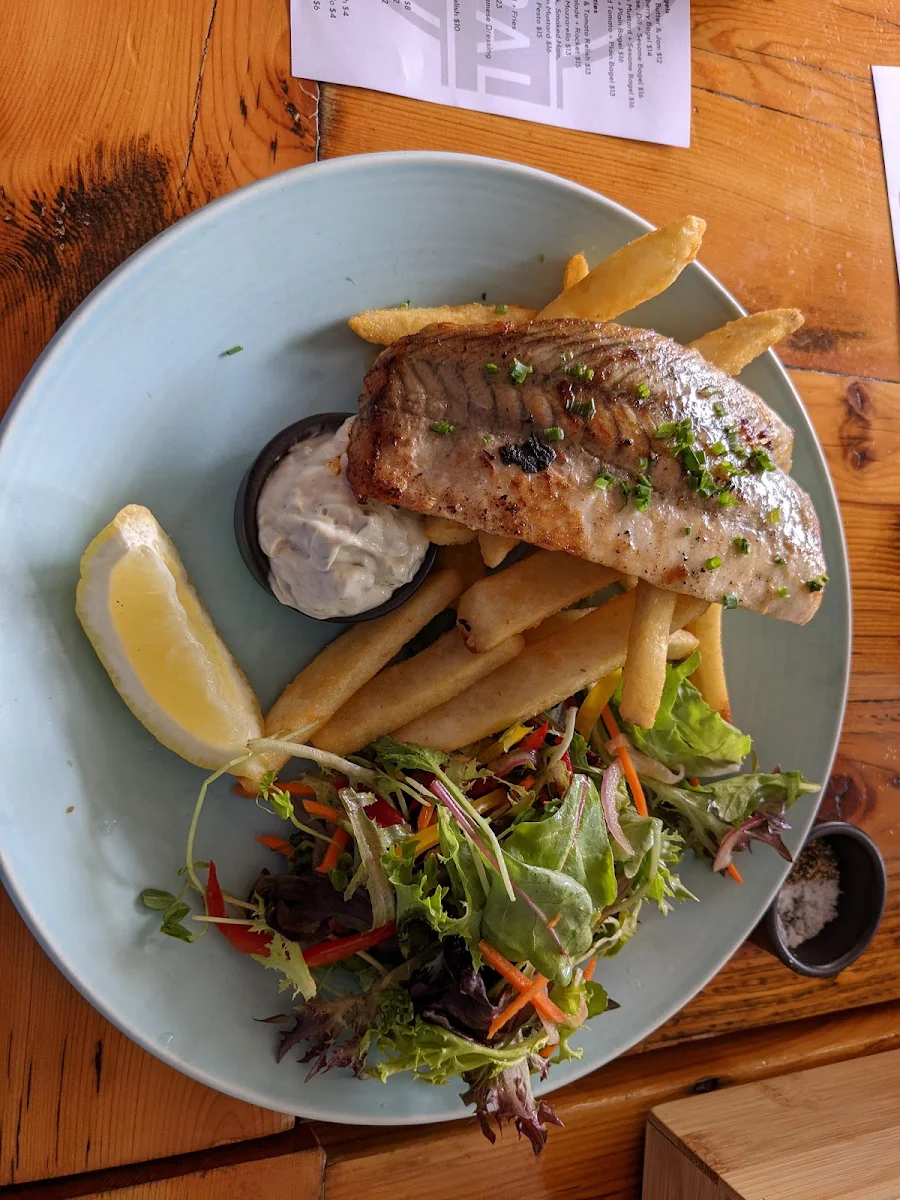 Grilled Barramundi Vietnamese Salad Fries
