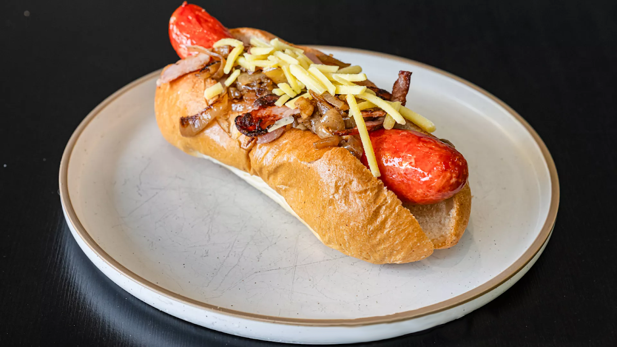 Kransky Loaded Roll, Lil Mocha Cafe & Restaurant