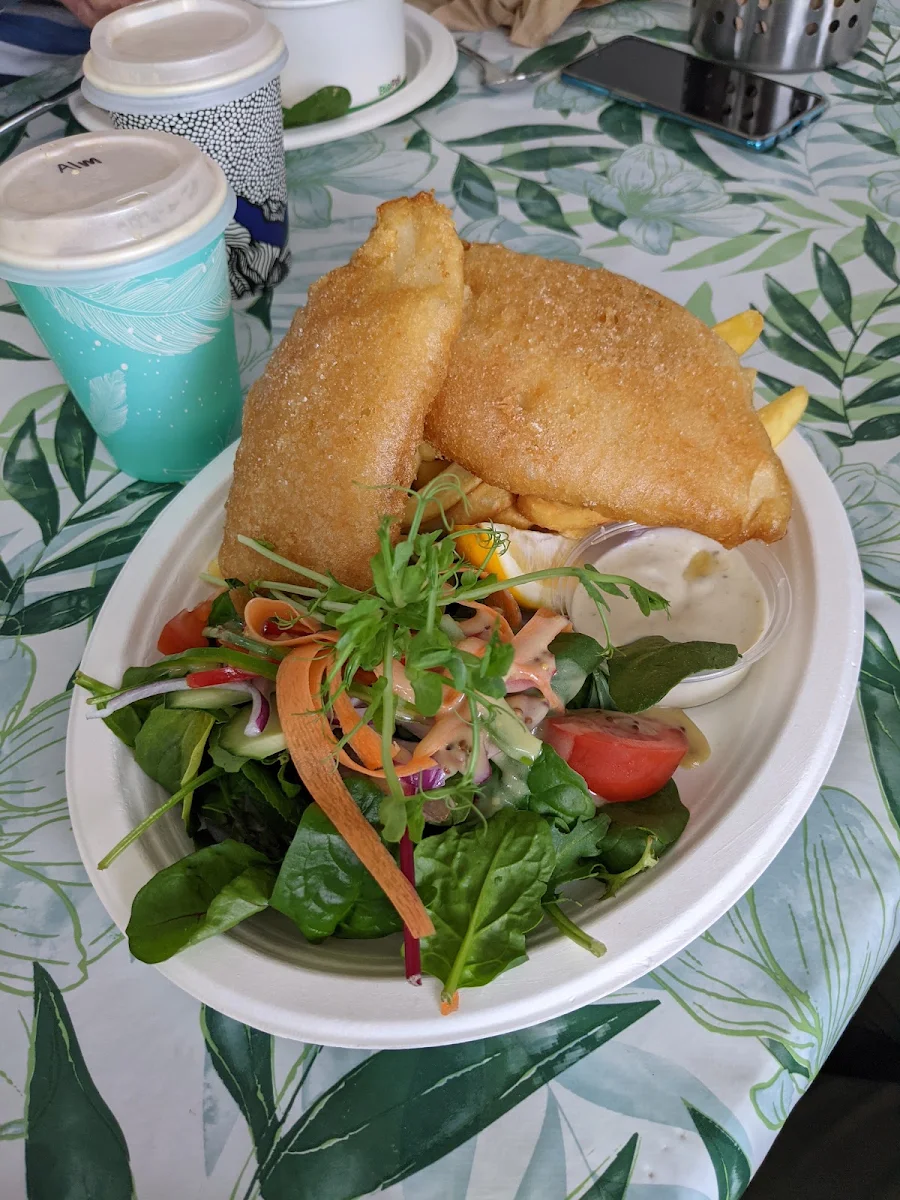 Fish and Chips, The Mushroom At No.61 Cafe