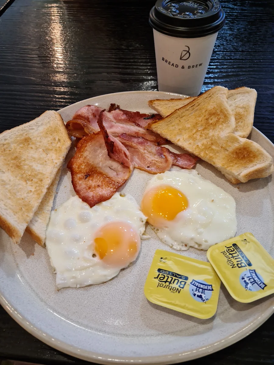 Bacon and Eggs, Bread and Brew