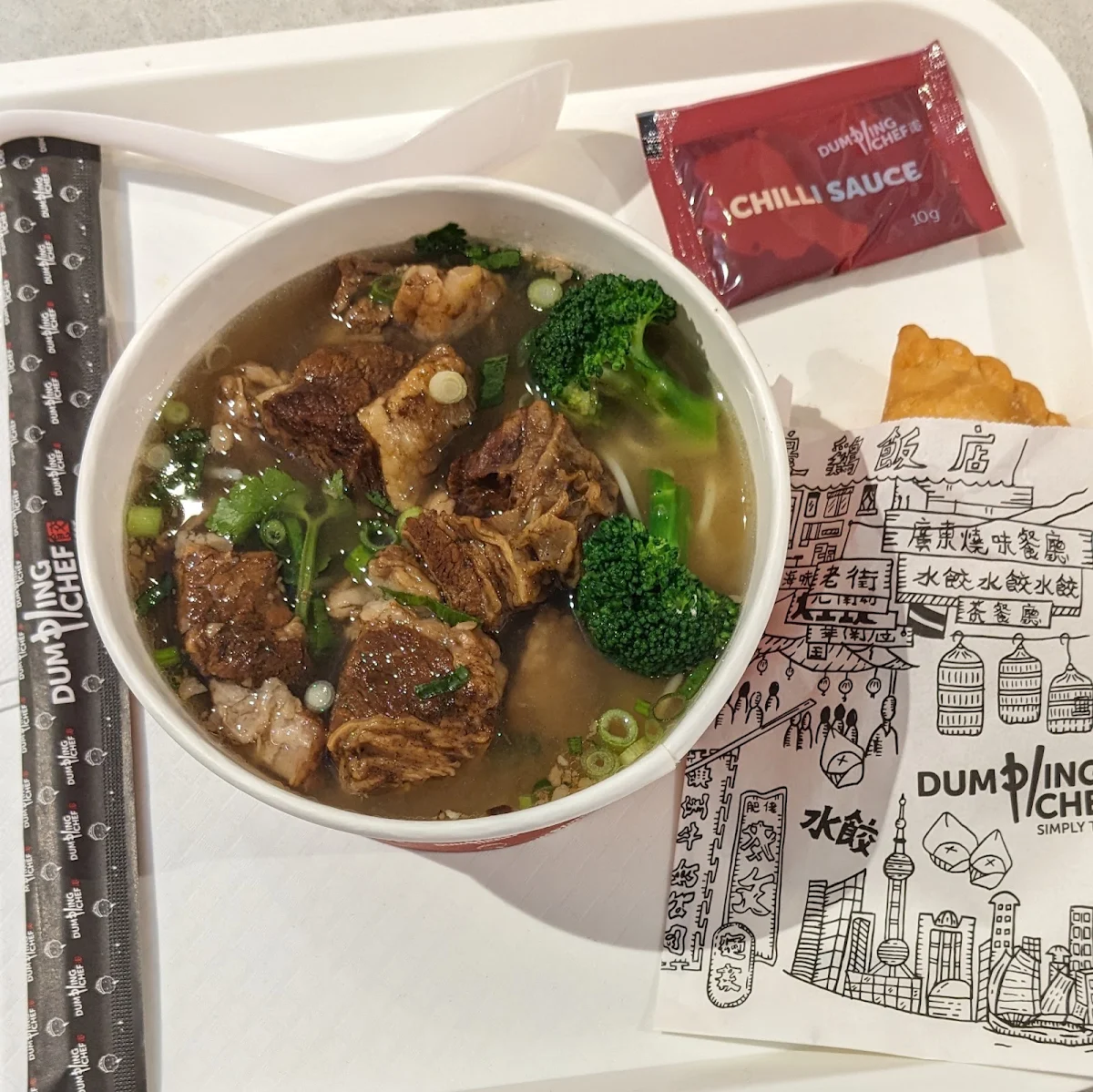 Taiwanese Style Beef Brisket Noodle Soup White Noodle
