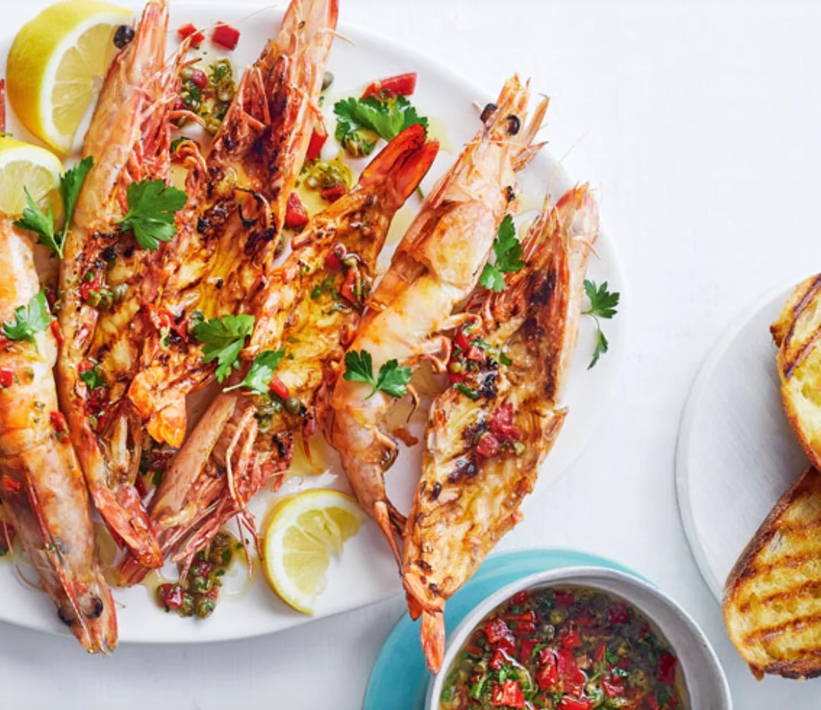 Fennel & Grilled Prawns