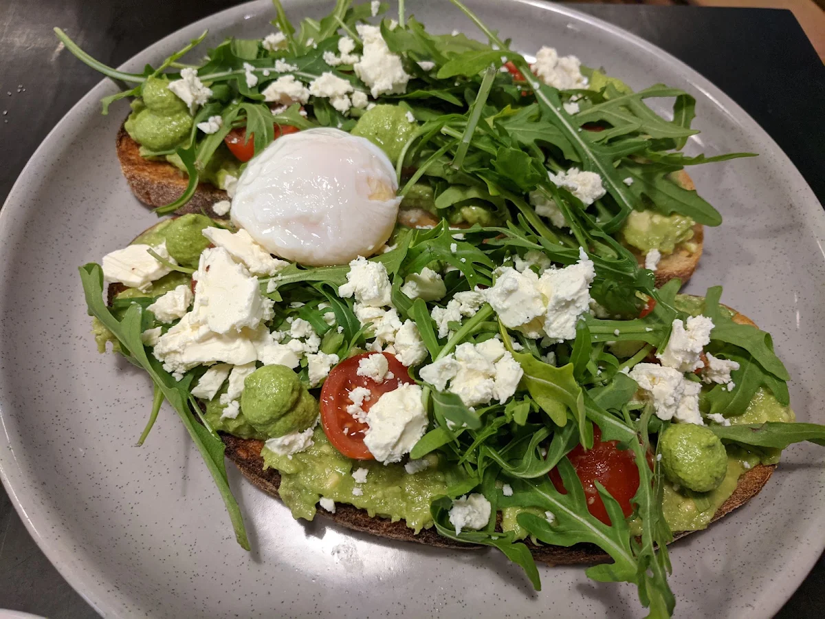 Smashed Avocado and Feta Cheese Toast