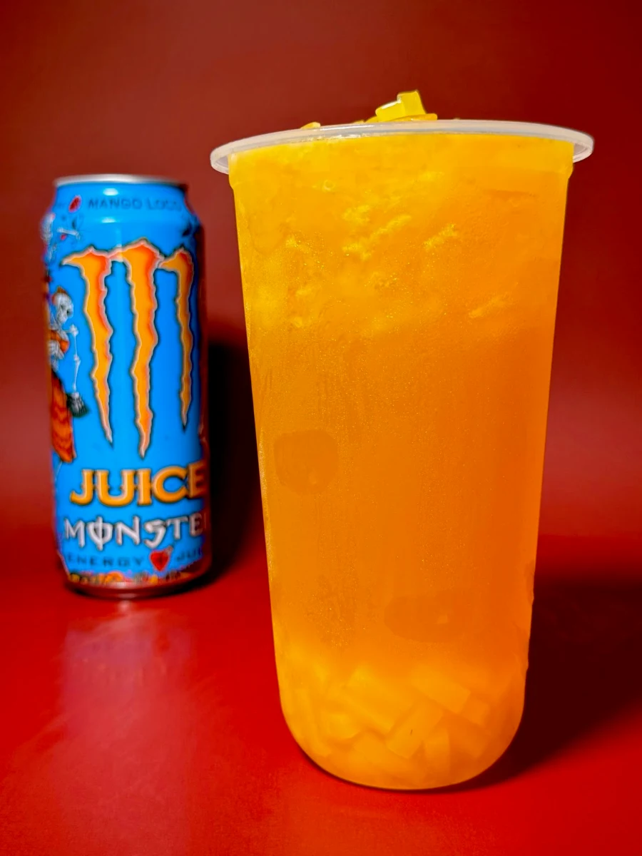 Mango Monster Bubble Tea, Indulge Waffles and Desserts